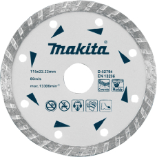 Алмазний диск Makita Turbo по бетону, 125x1.8х22.23 мм
