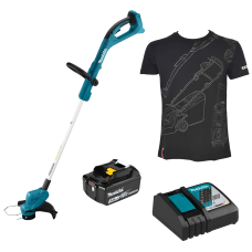 Акумуляторний тример Makita DUR193RF, акб LXT 18V, з/п DC18RC, футболка L