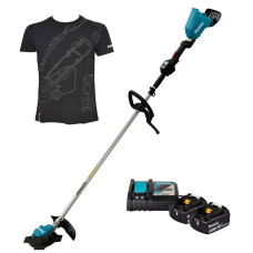 Акумуляторна коса Makita DUR368LZ, 2 акб BL1850B 18+18V, з/п DC18RC, футболка L