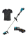 Акумуляторна коса Makita DUR368LZ, 2 акб BL1850B 18+18V, з/п DC18RC, футболка M