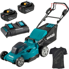 Акумуляторна газонокосарка Makita DLM538CT2, 2 акб BL1850B, з/п DC18SH, футболка L