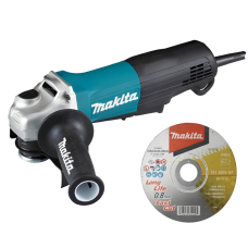 Угловая шлифмашина Makita GA5050R, 5 отрезных дисков E-22953 125х0.8х22.23 мм