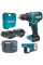 Акумуляторний дриль-шуруповерт LXT Basic Makita DDF490WVE, з акумуляторним ліхтариком DEBDML186, 2 акб BLB182 та з/п DCB18WA, у кейсі