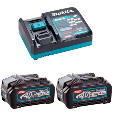 Набор Makita XGT 40V MAX: 2 Li-ion аккумулятора BL4040 4.0 Ah и зарядное устройство DC40RA