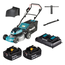 Акумуляторна газонокосарка LXT Makita DLM466PT2, з 2 акб 5 Ah та з/п DC18RD